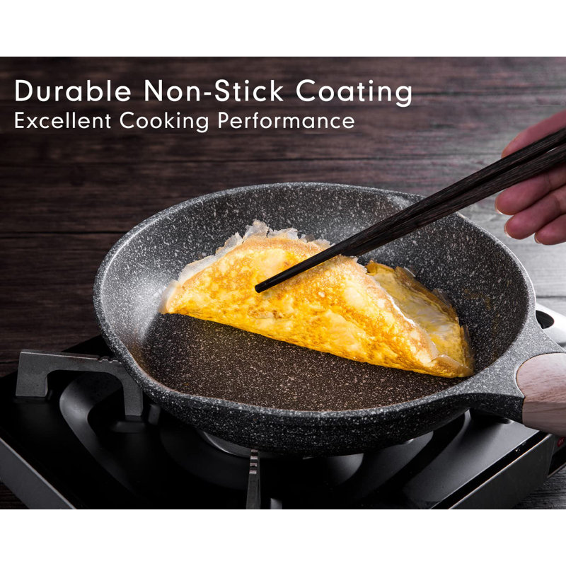 20-Piece Nonstick Granite Coating Cookware Set with Wooden Handles