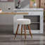 Tabouret à hauteur de comptoir rembourré Boucle, pivotant à 360 °