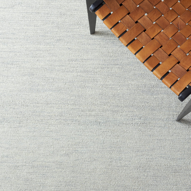 Tapis ivoire en laine touffeté à la main Cecilia, Carré 6 pi