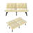 63"W Velvet Upholstered Reclining Futon Sofa Bed with Adjustable Split Backrests-206205570