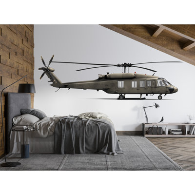 Helicopter Sticker, Black Hawk Decal, Aviation Art Sticker, Pilot Gift, Aircraft Lover Decal, Laptop Sticker 293GM