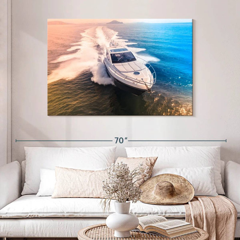 Mehar Speeding Yacht, 32" H x 48" W