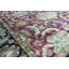 Tapis rouge et bleu noué à la main de haute qualité