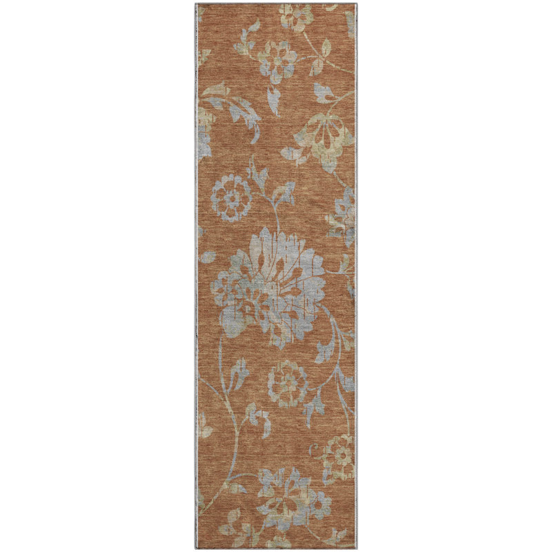 Premium Machine Washable Prisco Paprika Rug, Runner 2'3" x 7'6"