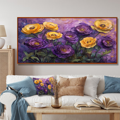 Lavande, champ de fleurs de renoncule II - Renoncule, art mural