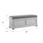 Banc de rangement gris pour le salon de la chambre à coucher