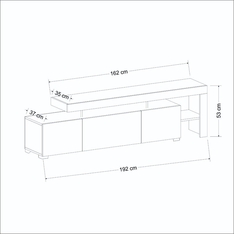 Modern Anthracite TV Stand with LED Lights, 63.8 x 20.9 x 14.6 inches | 100% Melamine Coated Particle Board, Thickness: 0.7 inches | Wall-Mountable, Multiple Shelves for Storage, Stylish & Functional Design
