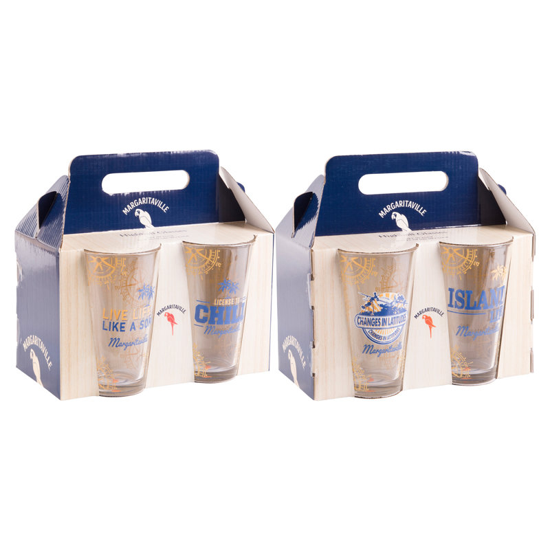 Margaritaville 4 pièces 17 oz. Ensemble de verres Highball