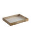 Plateau en bois de manguier naturel avec émail blanc perle