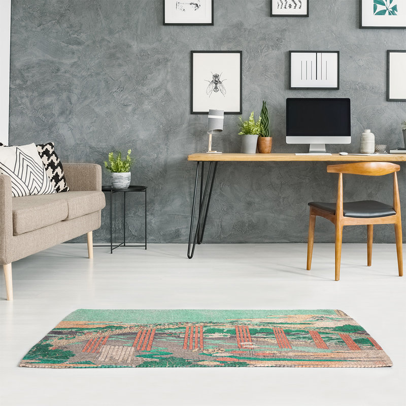 Tapis de l’aire verte en chenille japonaise, Rectangle 2 pi x 3 pi