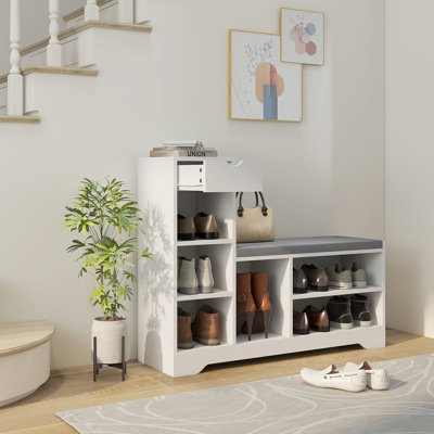 Banc de rangement rembourré 100% polyester Louberta