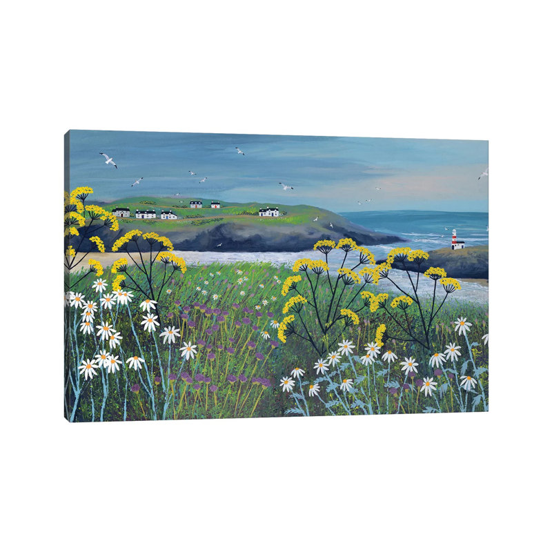 Headland Cottages by Jo Grundy - Wrapped Canvas Print, 66.04cm H x 101.6cm W x 1.905cm D