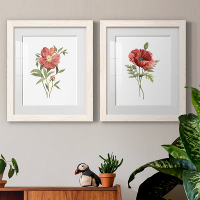 " Scarlet Peony " 2 - Pieces