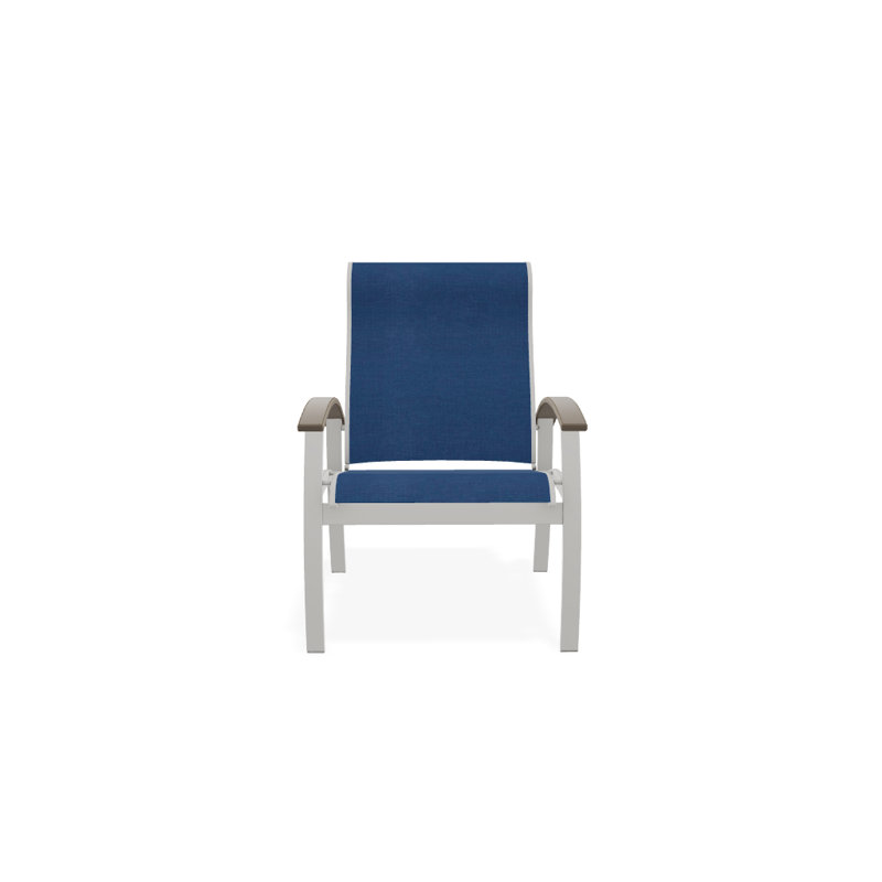 Chaise de patio Askar, Désert, Cobalt 35D Sunbrella®, Neige texturée
