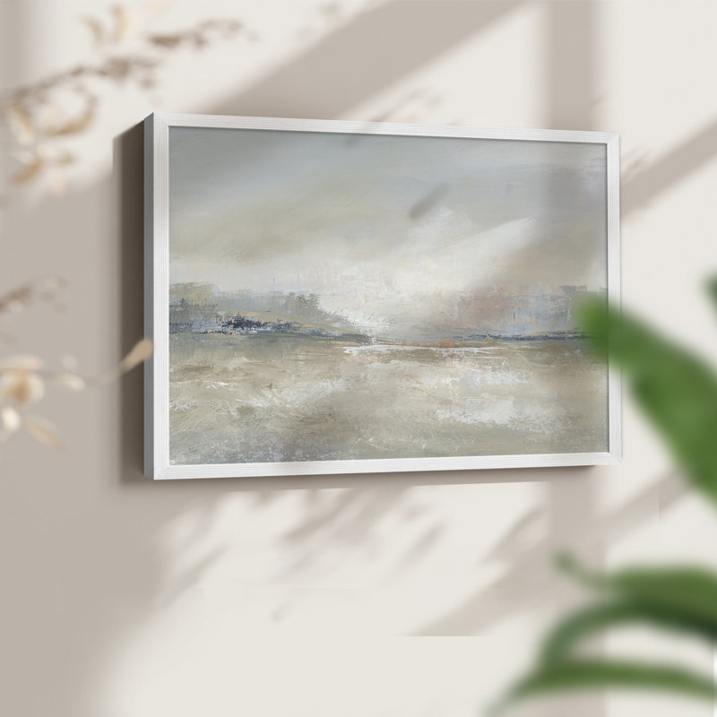 Horizon Haze -Framed Print - Restickable, 11" H x 14" W, White