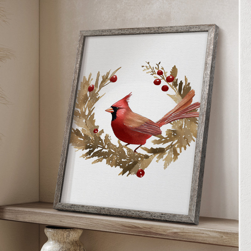 «Christmas Holiday Art CMLX III», reproduction d'art encadrée - bois massif XMA171743, H 15 po x l 12 po