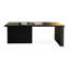 Bureau rectangulaire en bois massif noir-569743797
