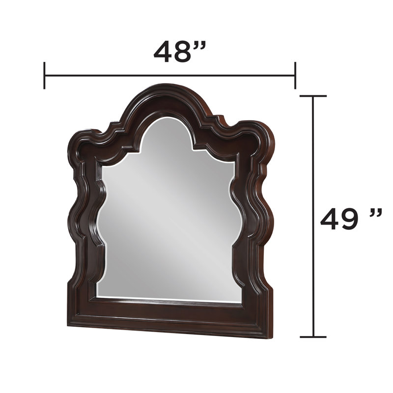 Miroir Faxon noyer foncé, Brown