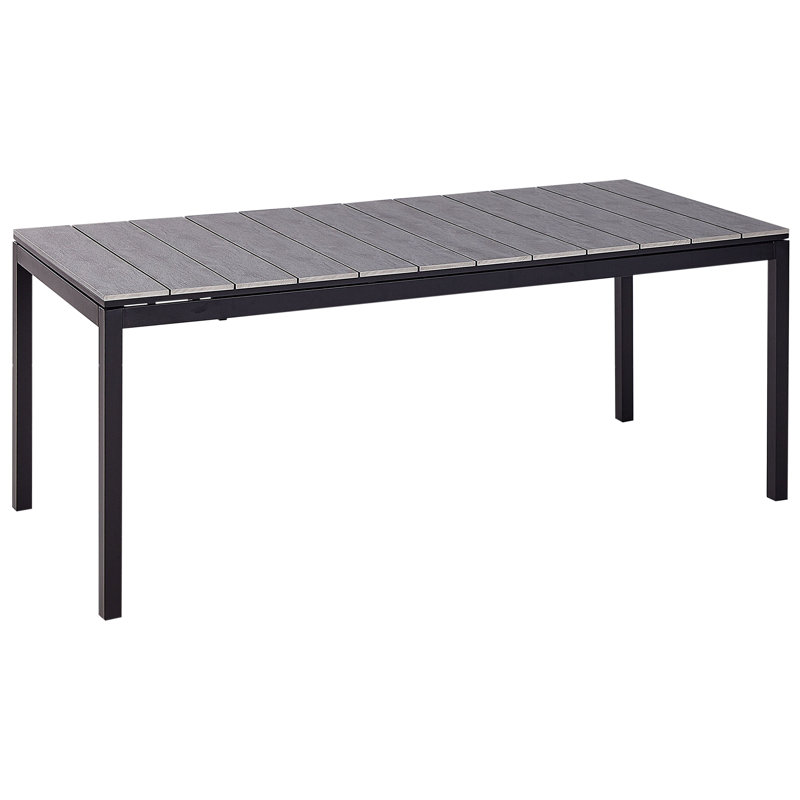 Ricards Rectangular Metal Extendable Outdoor Dining Table - 78 cm W 35.4 cm D, Grey/Black