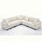 Oversized Modular Sectional Sofa Set, L Shaped Couch, Corduroy, Upholstered, Deep Seat, 5 Seat, 5 Throw Pillow and 6 Back Cushion, Living Room, Apartment-1608989400