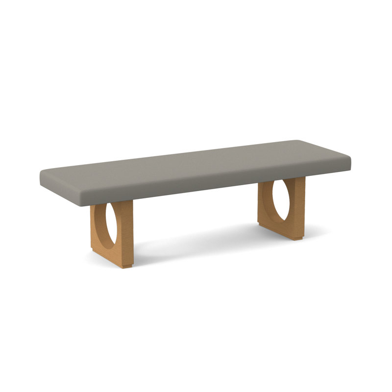 Void Upholstered Bench, Amber, Fizz Ivory