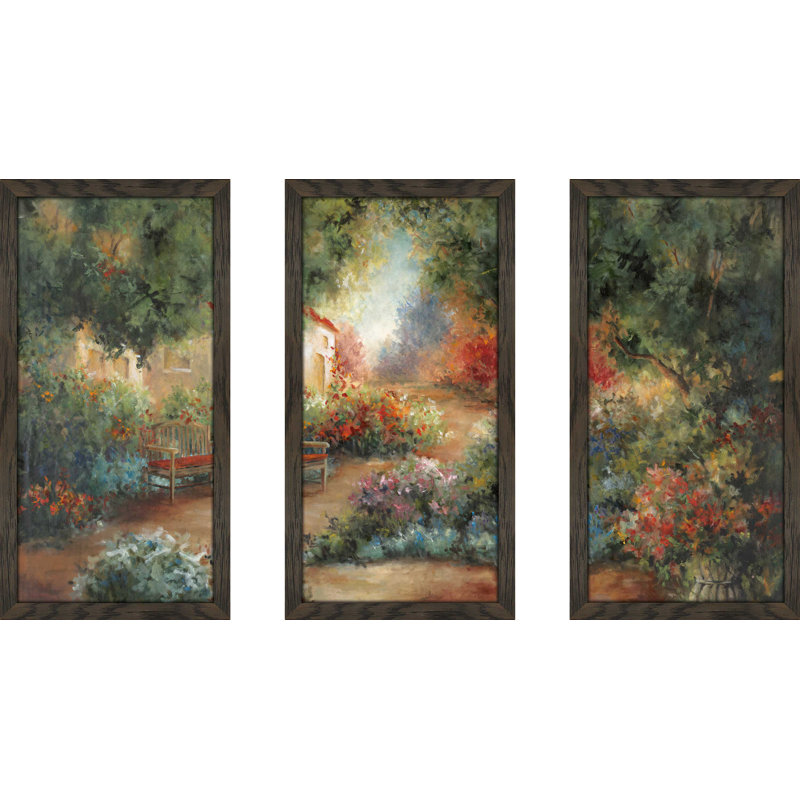 «Garden In Arles» par Carol Robinson - reproduction d'art encadrée, L 40,5 po x H 25,5 po x P 1 po