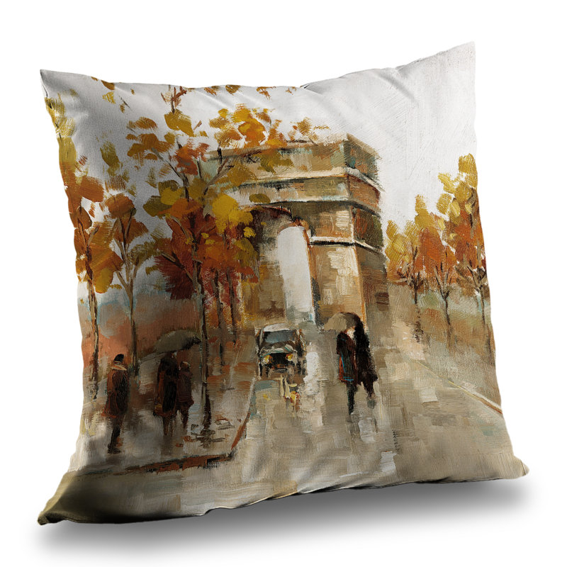 Arc de Triomphe in Autumn Throw | Contemporary Home Decor
