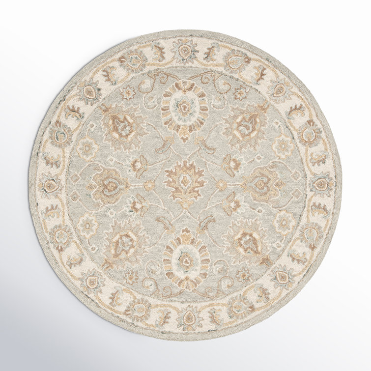Desmondia Handmade Wool Aqua/Ivory Rug