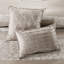 Édredon très grand en chenille taupe - 7 pièces avec options décoratives texturées lavables à la machine et à nettoyer les taches