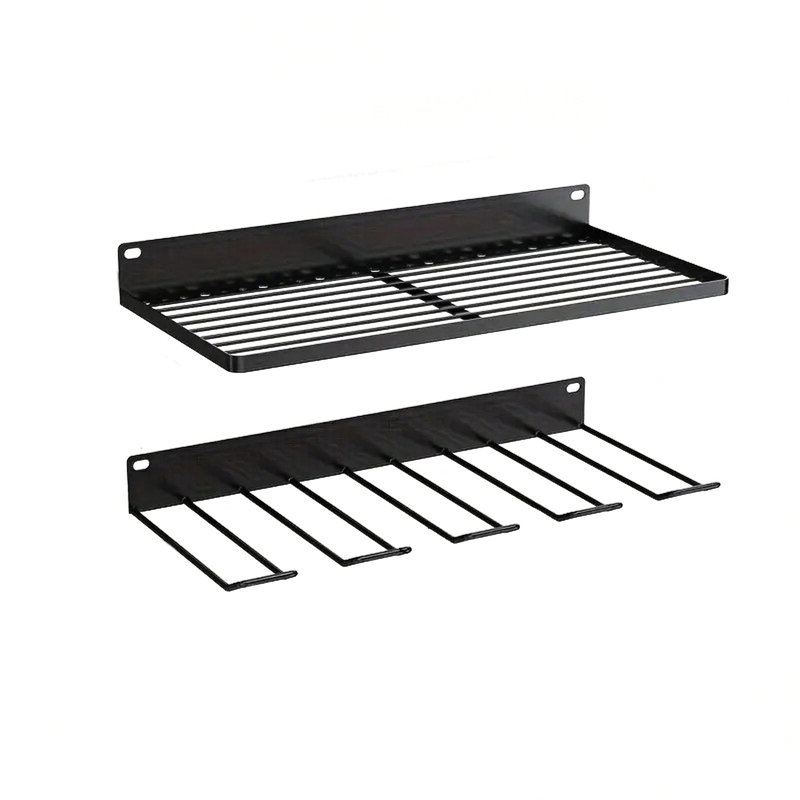 Ensemble de 2 perceuses en métal d'une capacité de 60 lb, 8 fentes pour outils sans fil, installation rapide dans le garage, support robuste, charge maximale, peu encombrant