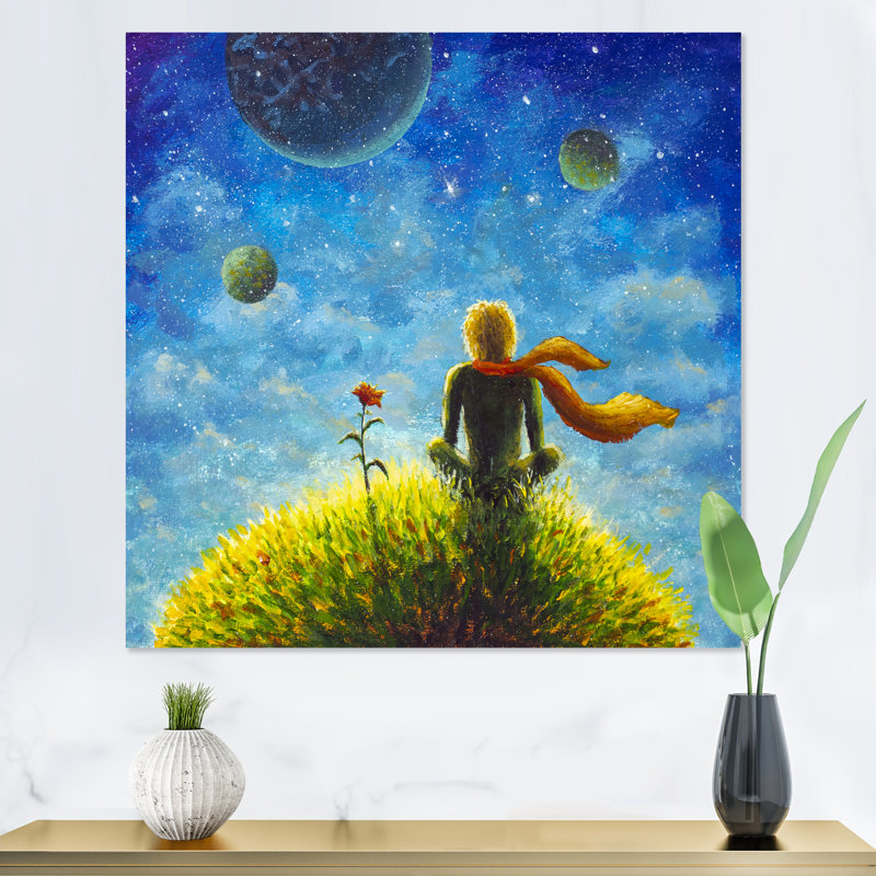 Petit Prince - peinture, H 16 po x l 16 po x P 1 po, Toile tendue