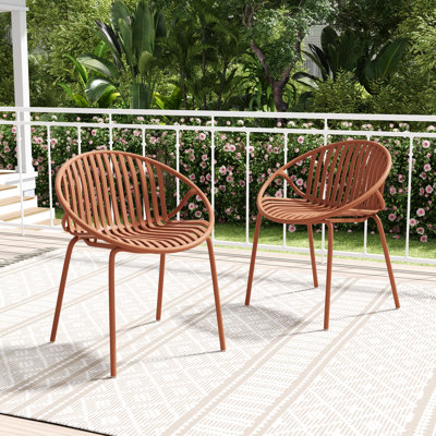 Brentley Patio Stackable Dining Chairs Set
