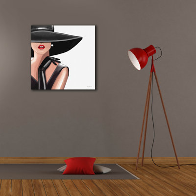  «Fashion Lady 1» par Elizabeth Tyndall, art mural sur toile, 26 po x 26 po