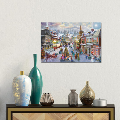 Victorian Christmas Village- Gallery-Wrapped Canvas Giclée