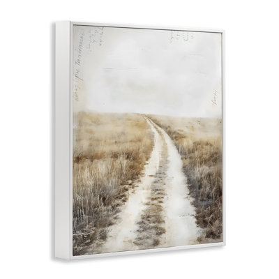 Giclée encadrée Soft Prairie Dirt Road, design par Riley B