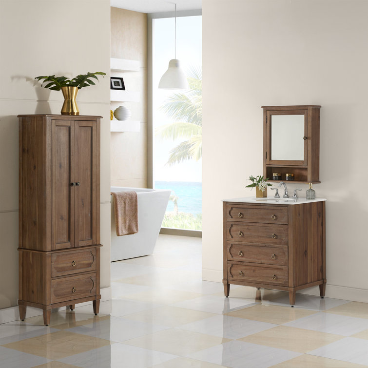 Disar 15x72 Inch Bathroom Vanity Tall Cabinet - Disar Trade