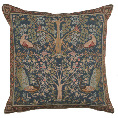 Floral Cotton Blend Pillow Cover