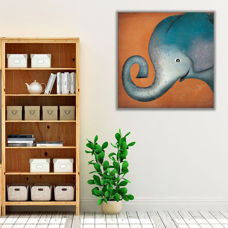 Elephant Wow - Canvas Print Wall Art, 16" H x 16" W