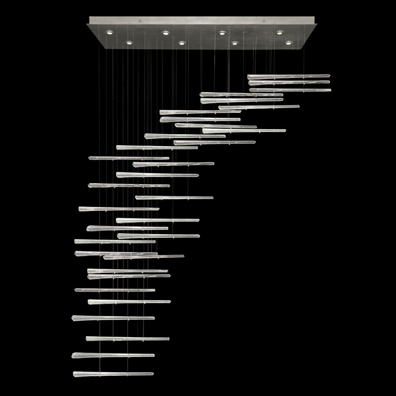 Elevate 8 - Light Pendant, Silver, Crystal Stardust Spires