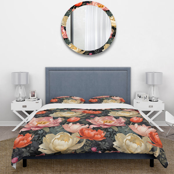 DesignArt Decarter Floral Duvet Cover Set | Wayfair