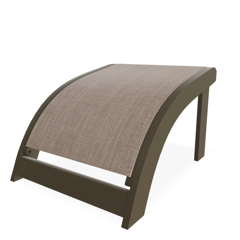 Repose-pieds Adirondack en polymère de qualité marine, Fenouil Augustine Sunbrella®, Bois de plage