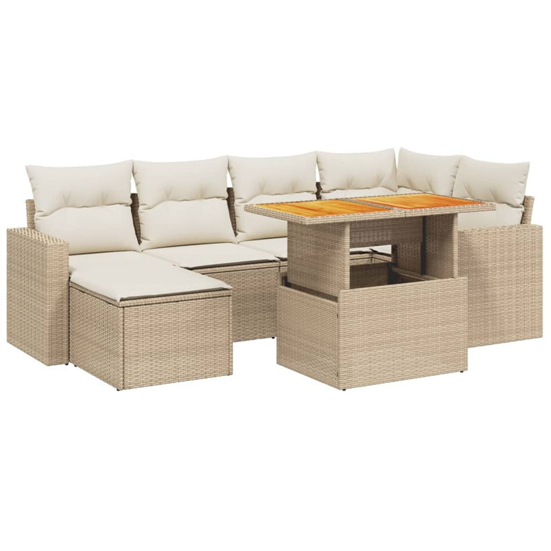 Ensemble de canapé de jardin Vidaxl beige