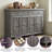 Saskia 4-Door 3-Drawer Sideboard With Farmhouse Design-181564887