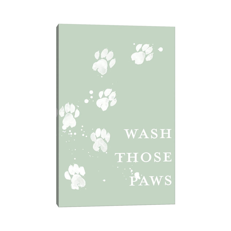 Wash Your Paws III by Grace Popp - Wrapped Canvas Painting, 20.32 cm H x 30.48 cm W