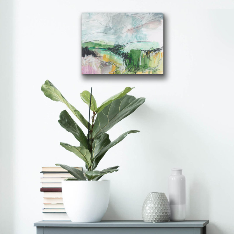 Art mural en verre «The Mystery What Binds» par Jan Weiss, H 12 po x l 16 po x P 0,13 po