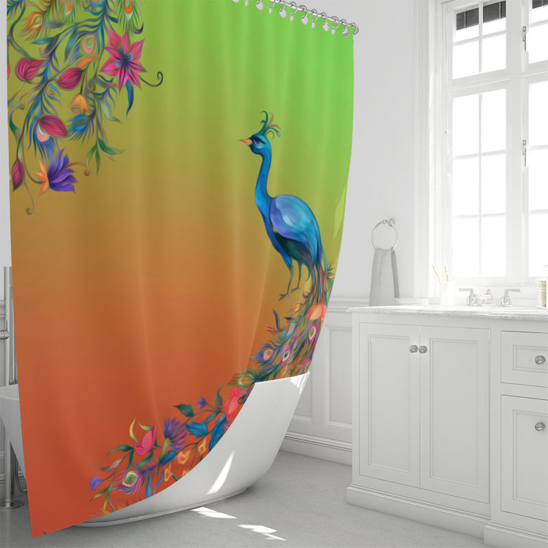 Rideau de douche simple à imprimé animal, H 72 po x l 70 po
