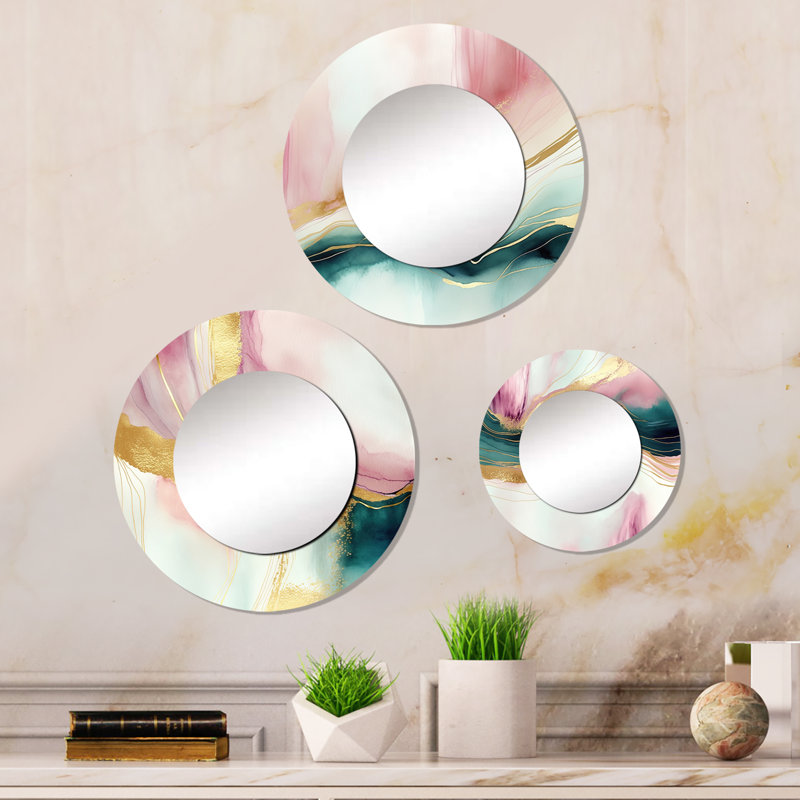 Mathabane Metal Round Mirror