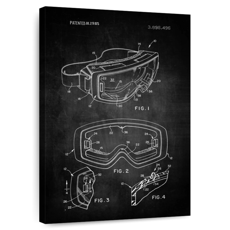 Interchangeable Lens Ski Goggle BW Lachaka, 24" H x 16" W