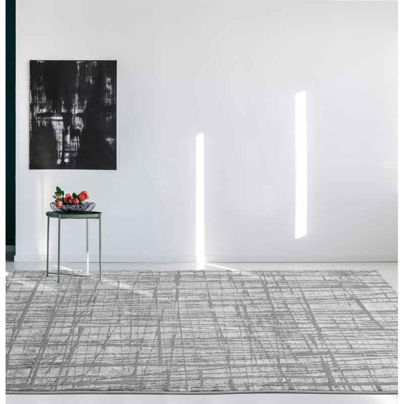Tapis gris, Rectangle 7 pi 9 po x 9 pi 9 po