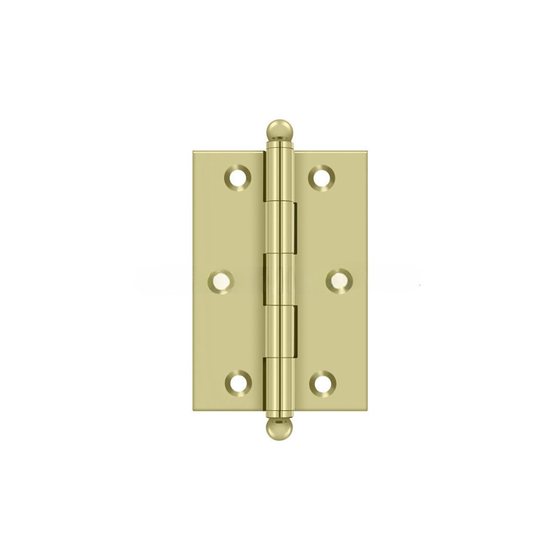 3'' x 2'' Butt Bearing Hinge, Unlacruered Brass